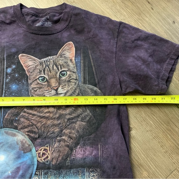 The Mountain Purple Tie Dye Cat Graphic T Shirt Zodiac Small Grunge - Picture 5 of 6